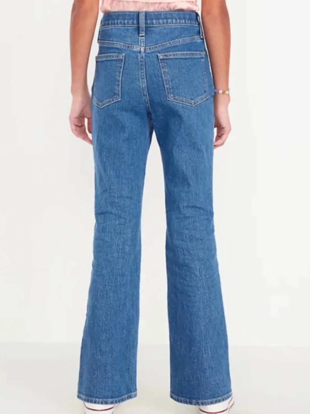 Old Navy Girls High-Rise Flower Embroidered Flare Jeans 14